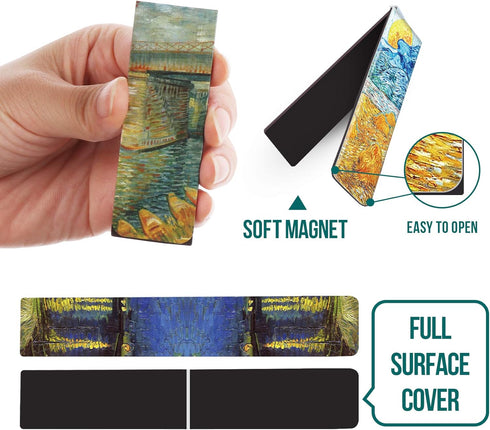 Magnetic Bookmarks 14Pcs: 3.1’’ Page Clip Magnetic Markers for Students, Teachers, School, Home Office Reading Supplies