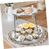 Double-Layer Stainless Steel Seafood Display Tray Reusable Serving Plate for Parties Buffet and Weddings for Oysters