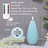 3Pack Blue Ribbed Flameless Candles with Remote Flickering Realistic Battery Powered LED Real Wax Decorative Candle