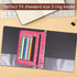 YoeeJob 24 Pack Pencil Pouch for 3 Ring Binder, Expandable Zipper Binder Pouches with Clear Window (Rosy)
