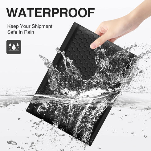 UCGOU Bubble Mailers, 4x8 Inch Black, 50 Pack, Opaque Self Seal Adhesive Waterproof Bags