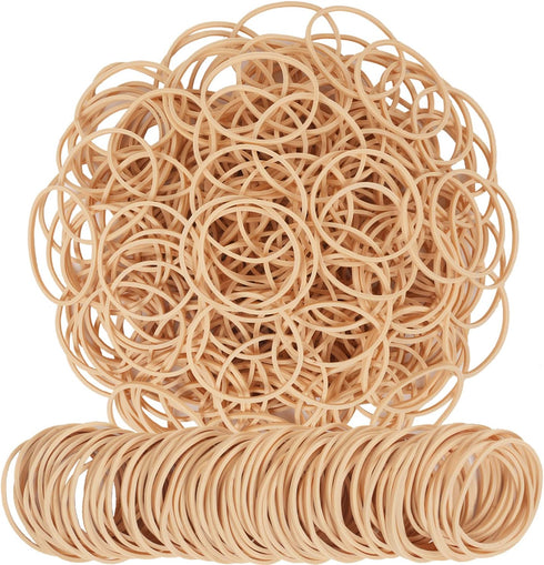 Rubber Bands Size 16, Light Brown, 600 Pcs for Office Supplies and File Folders