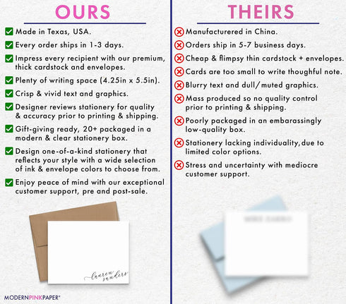 Set, Personalized Stationery for Women, Personalized Script FLAT OR FOLDED Note Cards with Envelopes Personalized