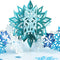 Paper Love 3D Snowflakes Pop Up Card - Gift for Winter, Christmas, 5" x 7" Cover with Envelope and Note Tag