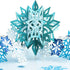 Paper Love 3D Snowflakes Pop Up Card - Gift for Winter, Christmas, 5" x 7" Cover with Envelope and Note Tag