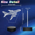 3D CoolGift Mart Airplane Night Light, LED Optical Illusion Airplane Lamp with Remote Control and Timer, Christmas