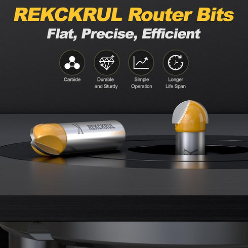 Set Set, 1/2 inch 5/8 inch 9/16 Core Box Router Bit Precision, Durability, and Versatility in One with Shank Cutting