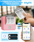 eSynic Printer-500mAh 10 Portable Mini Sticker USB-C Rechargeable-Bluetooth Mini Printer-Lnkless Printing-Comes
