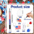 Qilery 150 Pcs Veterans Day Style American Flag Lapel Pins, Ballpoint Pen, Keychains, Thank You Card Gift Bag for 4th