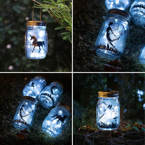 ZNYCYE Mason Jar Solar Lights, 12 Pack 30LED Fairy Lights for Outdoor Waterproof Decoration - Cool White