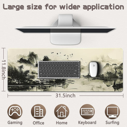Yuhijoy (31.5 11.8inch) Mouse Pad Gaming - Desk Mat for Keyboard and Mouse - Japanese Large Mouse Pad for Desk, Wash