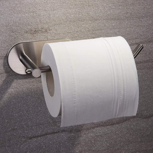 YIGII Adhesive Toilet Paper Holder - MST001 Self Adhesive Roll Holder for Bathroom, Stainless Steel Brushed