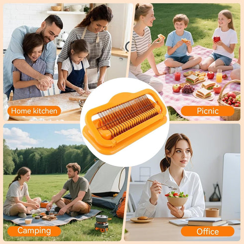 Kukyller 8.27in Hot Dog Slicing Tool, Stainless Steel Sausage Cutter Hot Dog Slicer Sausage Cutter Hotdog Sausage