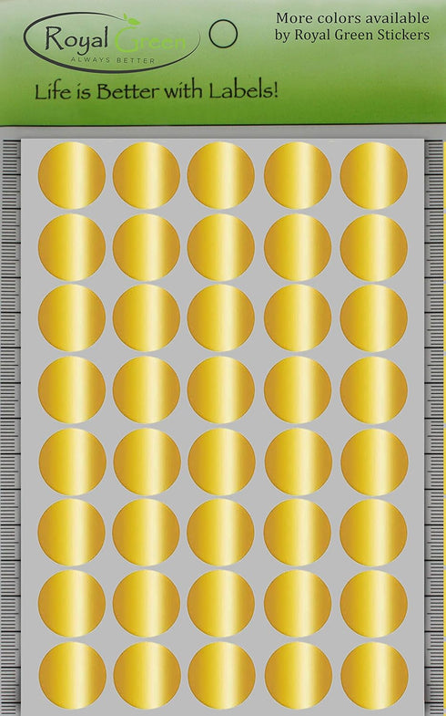 Royal Green Gold Sealing Sticker Round 3/4" inch - 600 Pack Holiday Envelope Seals