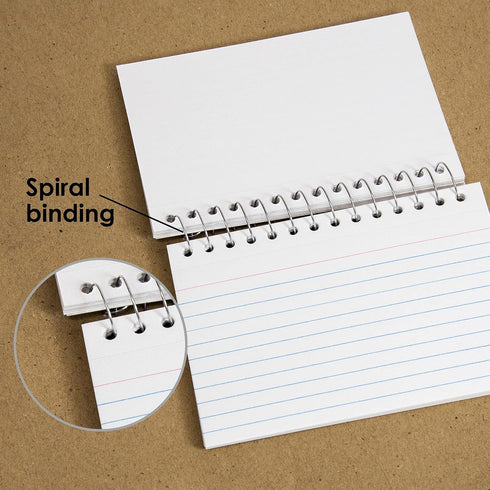 BAZIC PRODUCTS 50 3" 5" (519) B Ct. Spiral Bound X Ruled White Index Card
