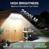 2500LM 286 3 IP65 3-Head (2 Pack) Solar Outdoor Lights Motion Sensor, LED Security Flood Lights with Visual Battery