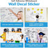 Extra Large Self-Adhesive Whiteboard Decal Sticker, 6.5 FEET Peel and Stick Wallpaper with 4 Dry Erase Markers, 17.7” X