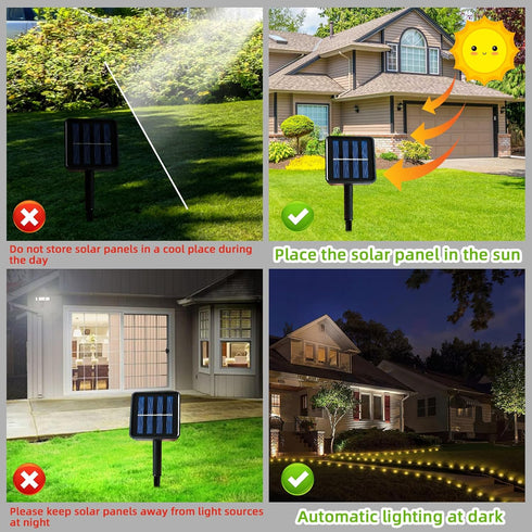 BYIZO 15 LED Solar Ground Lights Outdoor, Waterproof Solar Pathway Lights, LED Landscape Lighting for Garden, Patio