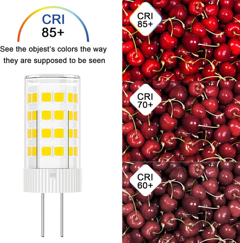 G4 Bulb 4W 6000K 12V T3 20-35W Non-dimmable 6 Pack LED Daylight White AC/DC JC Type Bi-Pin Halogen Equivalent