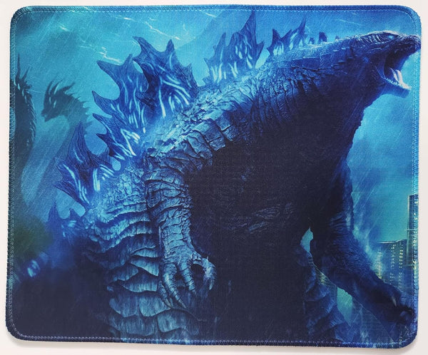 Blue Heat Ray Dinosaurs T-rex Computer Mouse Pad - Cool 12x10 Inches Table Mat for Gaming Office.