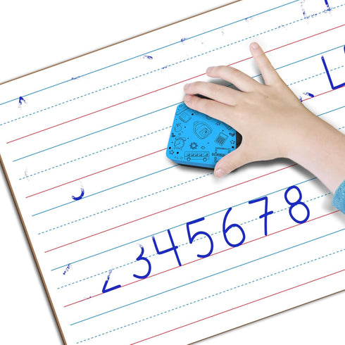 Scribbledo 24 Pack Double Sided Whiteboard Lined Dry Erase Boards, 9x12 Small Writing Board for Kids Handwriting