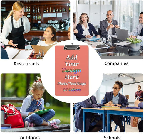 Custom Clipboards with Your Picture Logo Text, Personalized Acrylic Clipboard, Office Gift for Teachers, Doctors