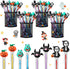 Qilery 96 Pcs Halloween Pencils Bulk with Top Eraser, Stackable Non-Sharpening Push Pencils for Kids Halloween Party
