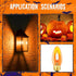 E26 Bulbs,Crystal Decorations,2PCS Base Flame Light Clear Candle Light with Orange Glow Effect for Halloween,Chandelier