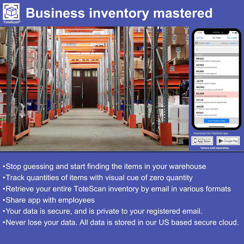 Intelligent QR Labels for Organization, Moving, Storage (45 Unique Labels, 2.5"x3")
