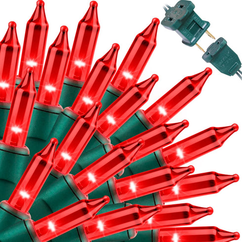 LAMPHOME Red Valentines Day Decor Lights,100 Count 19.6FT Mini Valentine's Lights,Red Christmas