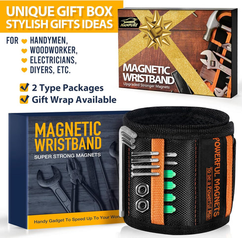 Tools Gifts for Men, Stocking Stuffers Christmas - Magnetic Wristband for Holding Screws, Tool Belt Holder