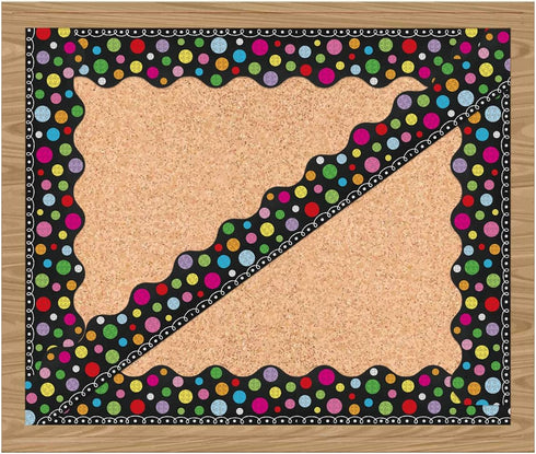 Chalkboard Brights Straight Border Trim, Colorful Bulletin Board Border for Classroom 36ft One Roll