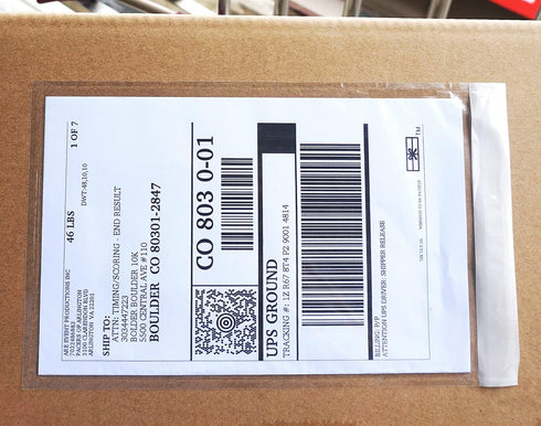Premium 6''x10'' Packing List Envelope, Tailored for Letter-size Paper Folded in Half, Adhesive Shipping Label Pouch
