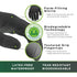 SHOWA 6112PF Biodegradable Nitrile Powder-Free Disposable Safety Glove, Food Safe, 4 mil Thick, Large (100 Gloves) Black