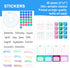 Ultimate Productivity Stencils & Stickers by Sunny Streak - x20 Sheets Planner Stickers, x6 Stencils, Goals