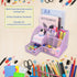 Mesh Desk Organizer with 6 Compartments and 1 Drawer, Multi-Functional Caddy for Home Office Decor