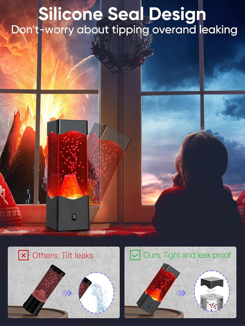 Night Light for Kids,USB Powered Volcano Lamps,Relaxing Nightlight for Kids & Adults,Room Office Desktop Volcano