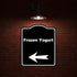 Frozen 20 24 inches Yogurt Black Sign Arrow Left Aluminum Composite Sign x