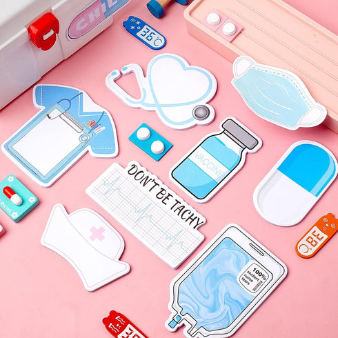 Mini Funny Nurse Sticky Notes, CNA Gifts, Nursing Student Essentials, Medical Themed Mini Sticky Notes, Assorted Pads