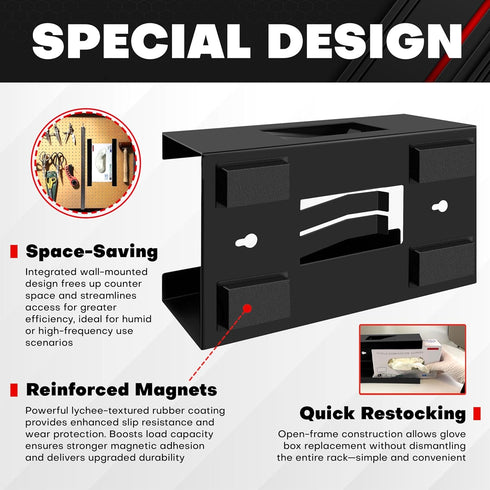 2 toolboxes, C&T Piece Magnetic Glove Box Holder, Tissue Dispenser, Holds Boxes of Gloves, Towels, Wipes
