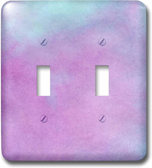 3dRose lsp_212483_2 Purple and Blue Watercolor Double Toggle Switch, Multicolor by 3dRose
