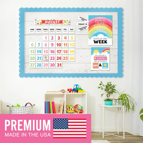 Hadley Designs Doodle Classroom Calendar Set Bulletin Board Sets For Teachers - School Calendar For Classroom, Classroom Calendar Bulletin Board Set For Classroom Decorations by Hadley Designs