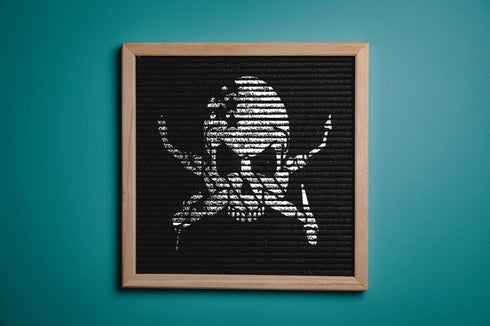 Custom Skull Welder Stencil with Stars & Stripes 5.5" x 5.5" - Patriotic Design for Industrial Crafts
