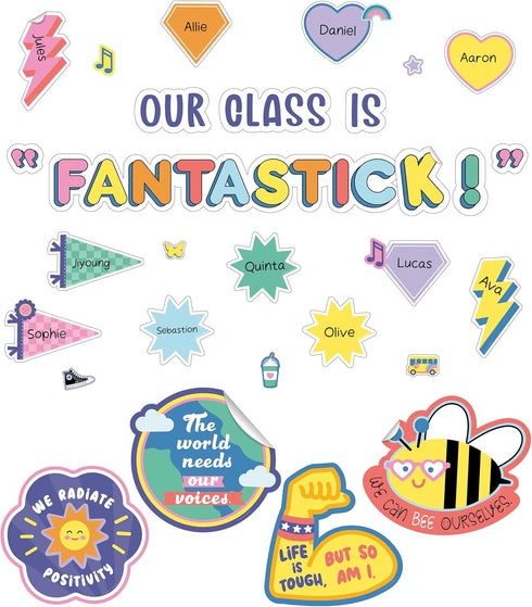Carson Dellosa We Stick Together 79-Piece Motivational Bulletin Board Set with Colorful Accents for Classroom