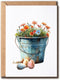 APVGifts Easter Flowers Card - Happy Easter Card - Greeting Card - Flowers