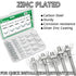 Aienxn 40PCS 5 5/32", 3/16", 1/4", 5/16", 3/8", SAE Wing Nuts Assortment Kit, Sizes- Zinc Plated Wingnuts Fasteners
