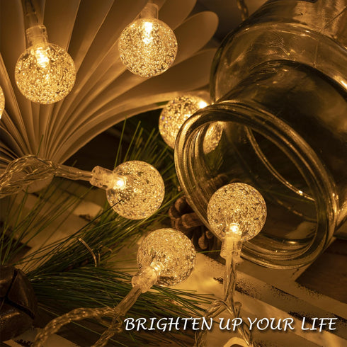 49 100 8 (100, Ogrmar ft LED Globe Ball String Lights Modes Crystal Bubble Ball String Lights with Remote, Timer