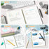 Umriox 4 Pack Lined Spiral Journal Notebook, 160 Pages, 8.5" x 11" College Ruled Notebook with Sticky Tabs