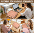 Wfrish Handle,1.25 Inch 3 500 6 Light Salmon Glitter Sparkling Zipper Binder Bag with Ring O-Ring Sheet Capacity Tab