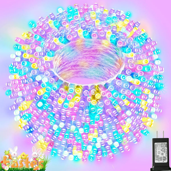 Colorful String Lights Easter Decoration, 66 ft 200 LED Easter Pastel Lights